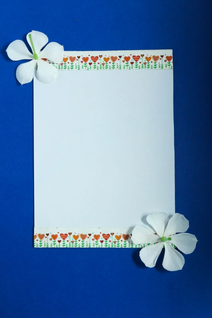 white and yellow floral frame
