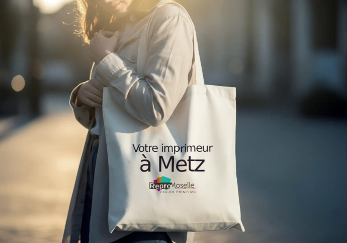 Exemple de tot bag proposés par Repromoselle